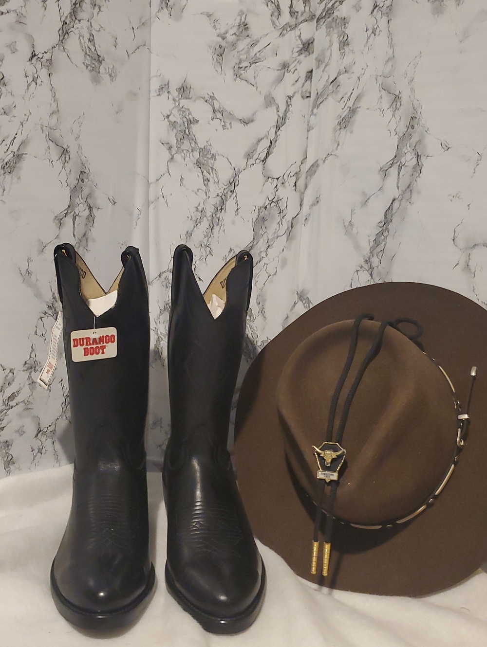 Durango Black Leather Cowboy Boots.NWT
